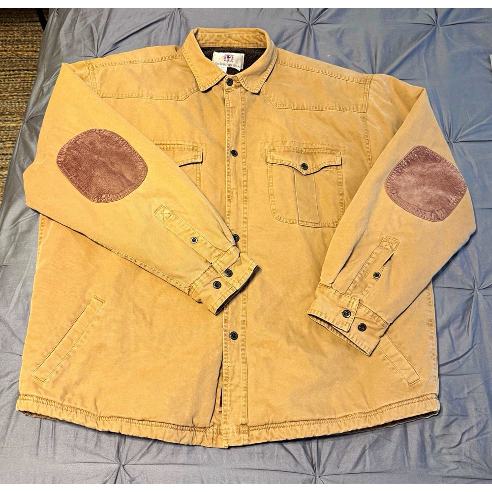 The Territory Ahead Men's XL Tan Cotton Lined Button Up Worker Jacket
